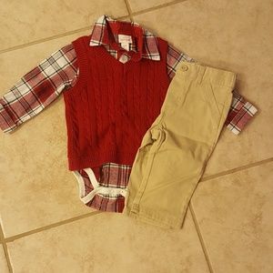 3 piece sweater vest set